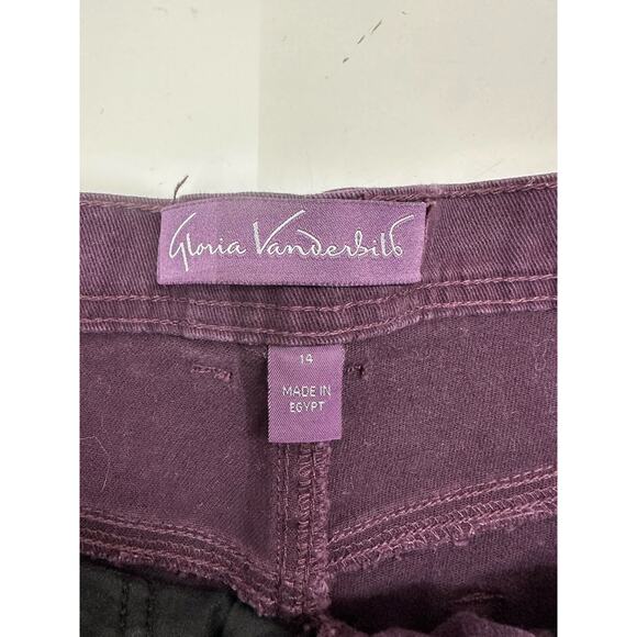 Gloria Vanderbilt Womens Jeans Size 14 Short Purple Denim - Picture 3 of 12